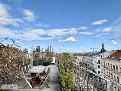 PENTHOUSE MIT TRAUMHAFTEN TERRASSEN /// 2 EINGÄNGE, TOLLER WOHNBEREICH, 3 BÄDER /// ALSER STRASSE, ELTERLEINPLATZ