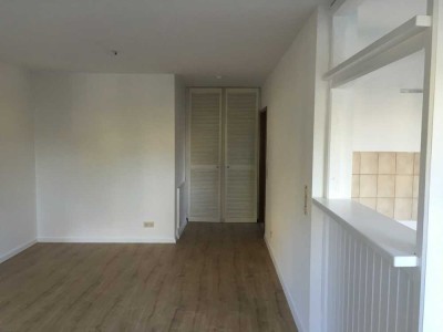 Helles 1-Zimmerappartement mit offener Küche, Dusch- u. Wannenbad und Balkon