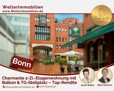 Charmante 2-Zimmer-Etagenwohnung mit Balkon und TG-Stellplatz und Top-Rendite