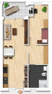 Neubauprojekt in Süßen! Die perfekte Single-Wohnung, 2 Zimmer, Ankleide, Balkon, 2. OG. Mit Aufzug !