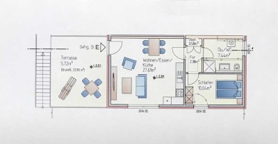 Erstbezug mit Balkon und EBK: Stilvolle 2,5-Zimmer-Wohnung mit gehobener Innenausstattung in Birgel