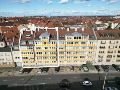 Zentral gelegene, vermietete 2-Zi.-Whg. mit Balkon, Wintergarten & TG-Stpl. in Gibitzenhof, Nürnberg