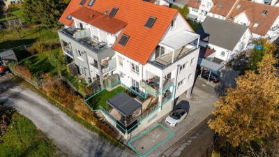 Moderne KfW-55-EG-Wohnung mit Terrasse und Garten