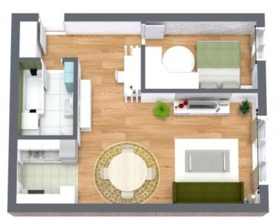 Schöne 1-Zimmer-Wohnung mit Balkon, voll ausgestattet, zentral in Hanau