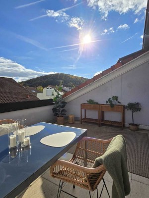 Helle 3-Zimmer-Wohnung mit Dachterrasse & 2 Balkonen im Zentrum von Tauberbischofsheim