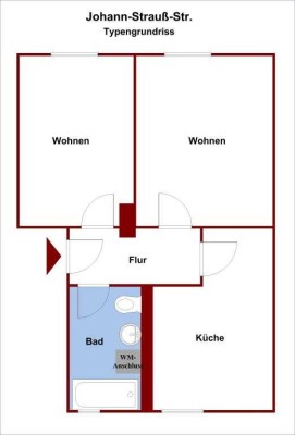 Ruhig und grün: gemütliche 2-Zimmer-Wohnung mit Badewanne