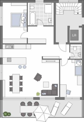 Eine Atmosphäre zum Wohlfühlen: 3-Zimmer-Wohnung mit Südbalkon und toller Aussicht
