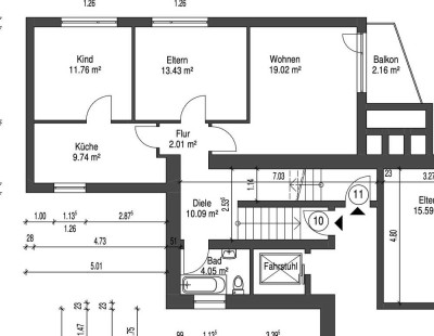 Helle 3-Zimmer-Wohnung im 2. OG in Wilhelmshaven