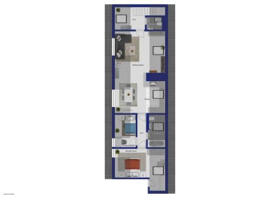 offene Dachgeschosswohnung in ruhiger Lage