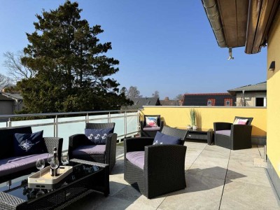 Wohnhaus mit Dachterrasse und Wellnessraum