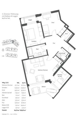 Neuwertige 4-Raum-Wohnung mit Balkon und Einbauküche in München