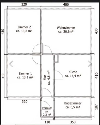 Kernsanierte 3-Raum-Dachgeschosswohnung mit Balkon in Brombach