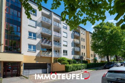 Attraktive vermietete 2-Raum-Wohnung mit Balkon, TG-Stellplatz & Fahrstuhl
