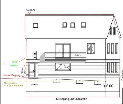 OBER-RAMSTADT: Projektiertes 2-Familienhaus mit 3 Stellplätzen und ca. 198 m² genehmigte Wohnfläche!