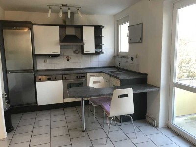 Provisionsfreie möblierte 2-Zimmerwohnung zentral in Darmstadt mit EBK und Balkon