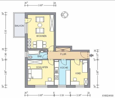 Erstbezug nach Sanierung mit Balkon: Geschmackvolle 3-Zimmer-Wohnung mit geh. Innenausstattung