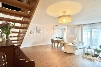 Moderne Maisonette-Wohnung mit Süd-Balkon, Dachterrasse und Stellplatz