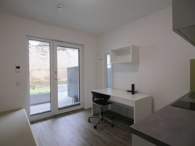 Perfekt für Studenten: möbliertes 1-Zimmer-Appartement mit Terrasse!