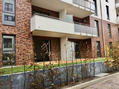 Provisionsfrei neuwertige 3-Zimmer-Erdgeschosswohnung mit Terrasse in Bergedorf am Schleusengraben