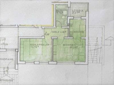 Stilvolle, neuwertige 2-Raum-Hochparterre-Wohnung mit gehobener Innenausstattung mit EBK in Isen