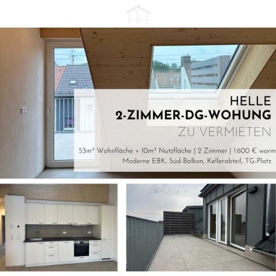 Erstbezug mit Balkon und Einbauküche: Stilvolle 2-Raum-DG-Wohnung mit geh. Innenausstattung