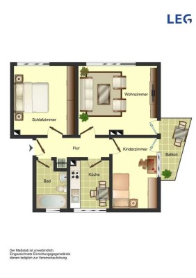 Demnächst zu besichtigen!! 3-Zimmer-Wohnung in Weddinghofen im Angebot