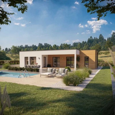 Moderner Bungalow mit Grundstück in ruhiger Umgebung!