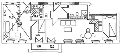 barrierefreie 2-Raum Wohnung, Abstellkammer innerhalb der Wohnung, Balkönchen