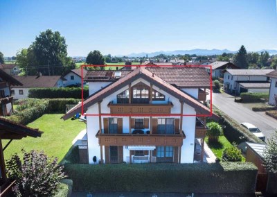 Dachgeschosswohnung mit Bergblick und Südbalkon im Herzen von Bruckmühl