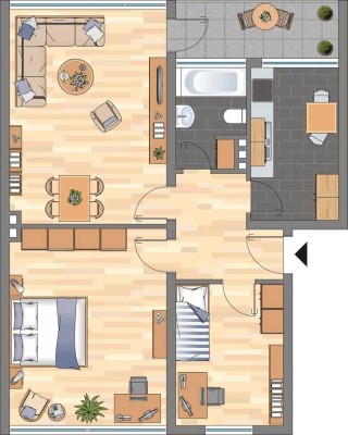 Ruhiges Haus, nette Nachbarn, schöne Wohnung - einziehen & wohlfühlen..