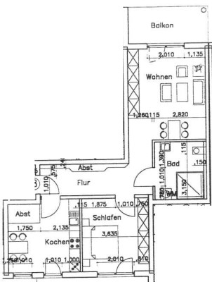 Altersgerechte 2-Zimmer-Wohnung mit Balkon