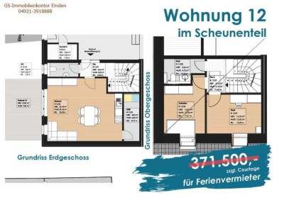 "Neuer Preis" Ferienwohnung "Gulfhof Rysum" im Schatten der Mühle „Wohnung Nr.12“ Inkl. Mietgarantie