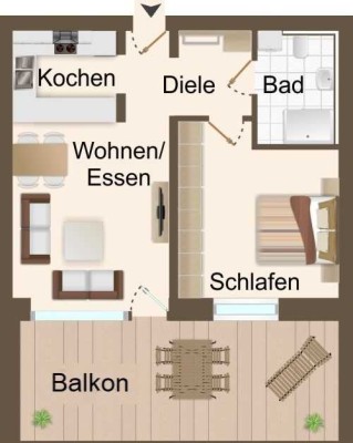 Exklusive Etagenwohnung mit Tiefgaragenstellplatz, Klimaanlage & Balkon zur Miete