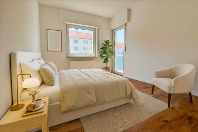 Erstbezug nach Kernsanierung - Helle 3 Zimmer-Wohnung mit Balkon und PKW-Stellplatz