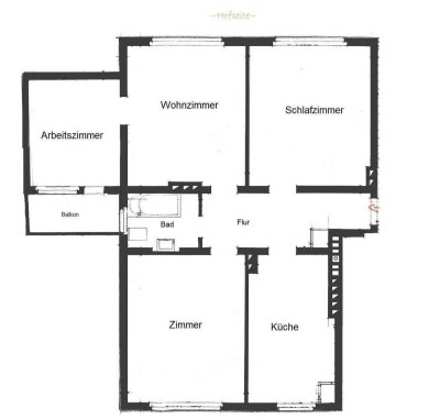 3,5 (4) Zimmer + Wohnküche, Balkon, Bad mit BW/ Fenster, Bonn-Weststadt!