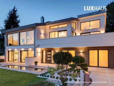 LUXHAUS mit Grundstück – exklusives Wohnen in moderner Architektur