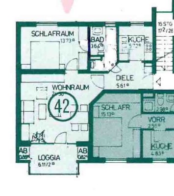 Großzügige, gemütliche 2-Zimmer-Wohnung mit Balkon Nähe Josefskrankenhaus