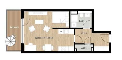 Ideale 1-Zimmer-Wohnung in beliebter Lage