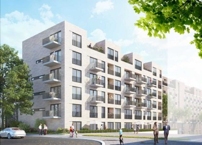 Neubau-Erstbezug - 3-Zimmerwohnung mit Einbauküche und Balkon am zukünftigen Gleisbogenpark