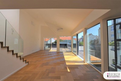 Außergewöhnliche DG-Wohnung mit großen Terrassen und Balkon - zentral begehbar - Nähe Naschmarkt/U4