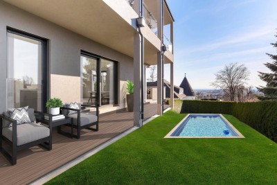 Exklusive Gartenwohnung am Ruckerlberg mit Panoramablick in ruhiger Lage