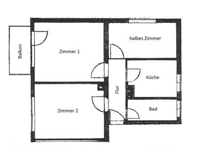 Helle 2,5-Zimmer-Wohnung mit Balkon nahe S-Bahn Steinbühl