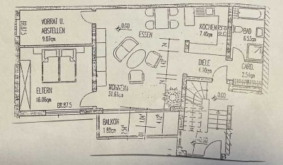 77m2 2,5 Zimmer Erdgeschosswohnung