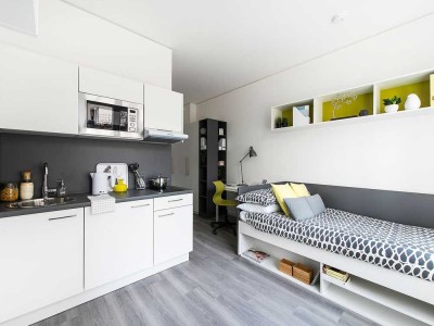 Komplett möbliertes, modernes Studentenapartment im Herzen von Frankfurt (18m²)