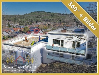 Exklusives Wohnen am Waldrand – 2-Zimmer-Wohnung mit Dachterrasse und herrlichem Blick