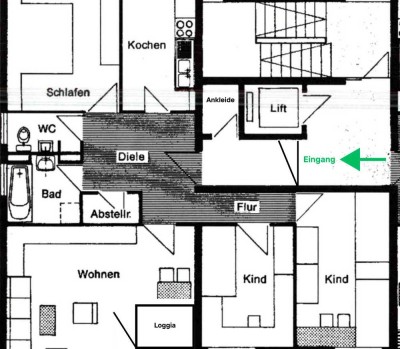 Helle 4- Zimmer Wohnung mit 94qm, schönem Bad und Loggia. Bäder & Böden 2022 erneuert.