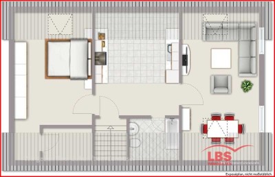 Harxheim- 2 ZKB Dachgeschosswohnung mit Küchenzeile