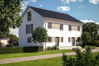 NEUBAU hochwertige Doppelhaushälfte mit 120 m² Wohnfläche auf 308 m² Eckgrundstück in Gammelsdorf