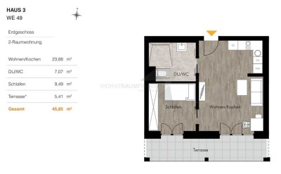 Senioren aufgepasst! Barrierefreie 2-Raum-Wohnung am Kulturpalast mit EBK & sonniger Terrasse