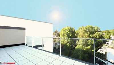 BJ 2017 - DACHWOHNUNG - 2025 RENOVIERT - 23m² UNEINSEHBARE WESTTERRASSE - GRÜN- FERNBLICK - GARAGE